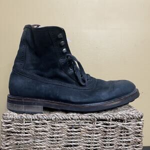 VTG black Men's Polo Ralph Lauren Norbeck Preppy high leather Boots Size 12 D